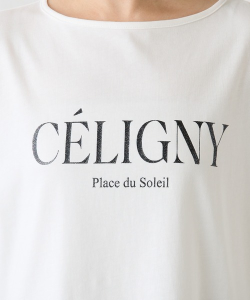 COLLAGE GALLARDAGALANTE（コラージュガリャルダガランテ）の「グリッターロゴロンT（Tシャツ/カットソー・レディース・ブラウン/オフホワイト/ミント・FREE）」の5枚目の写真