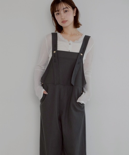 jumelle（ジュメロ）の「British salopette【低身長~高身長】（サロペット/オーバーオール・レディース・グレー/ブラウン・SMALL/MEDIUM）」の2枚目の写真