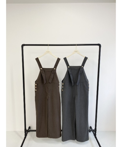 jumelle（ジュメロ）の「British salopette【低身長~高身長】（サロペット/オーバーオール・レディース・グレー/ブラウン・SMALL/MEDIUM）」の3枚目の写真