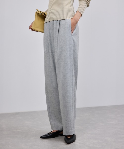セール】ウールフランネルタックイージーパンツ/イージーケア