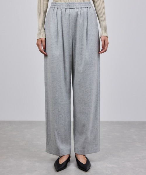 ROPE'（ロペ）の「ウールフランネルタックイージーパンツ/イージーケア・セットアップ対応（その他パンツ・レディース・ブラウン系その他2/ライトグレー/ダークブラウン/ピンク/ブラック・36/38）」の7枚目の写真