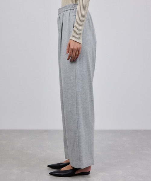 ROPE'（ロペ）の「ウールフランネルタックイージーパンツ/イージーケア・セットアップ対応（その他パンツ・レディース・ブラウン系その他2/ライトグレー/ダークブラウン/ピンク/ブラック・36/38）」の8枚目の写真