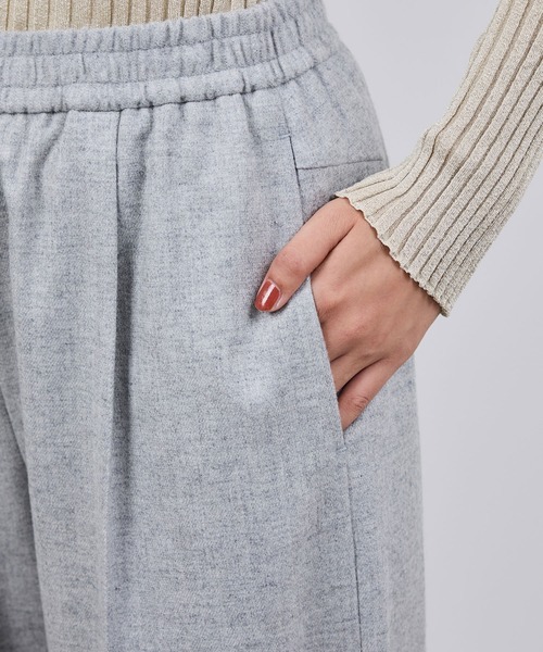 ROPE'（ロペ）の「ウールフランネルタックイージーパンツ/イージーケア・セットアップ対応（その他パンツ・レディース・ブラウン系その他2/ライトグレー/ダークブラウン/ピンク/ブラック・36/38）」の12枚目の写真