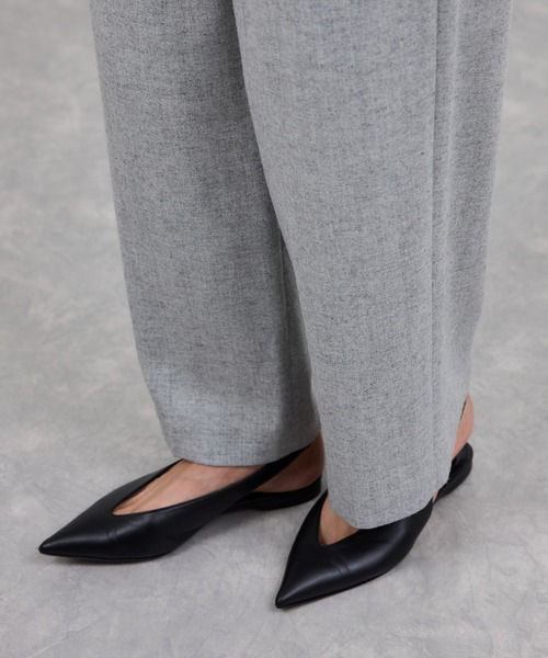 ROPE'（ロペ）の「ウールフランネルタックイージーパンツ/イージーケア・セットアップ対応（その他パンツ・レディース・ブラウン系その他2/ライトグレー/ダークブラウン/ピンク/ブラック・36/38）」の13枚目の写真