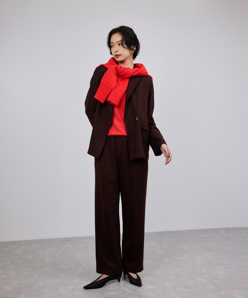 ROPE'（ロペ）の「ウールフランネルタックイージーパンツ/イージーケア・セットアップ対応（その他パンツ・レディース・ブラウン系その他2/ライトグレー/ダークブラウン/ピンク/ブラック・36/38）」の20枚目の写真