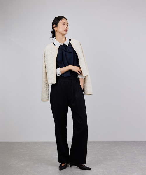 ROPE'（ロペ）の「ウールフランネルタックイージーパンツ/イージーケア・セットアップ対応（その他パンツ・レディース・ブラウン系その他2/ライトグレー/ダークブラウン/ピンク/ブラック・36/38）」の21枚目の写真