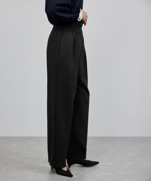 セール】ウールフランネルタックイージーパンツ/イージーケア