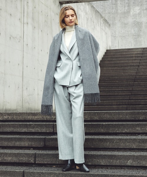 セール】ウールフランネルタックイージーパンツ/イージーケア