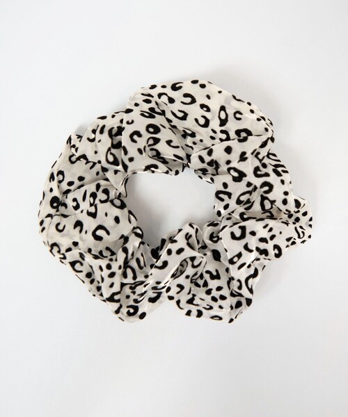 EMMEL REFINES＞EM ミッドシアー レオパード シュシュ（シュシュ