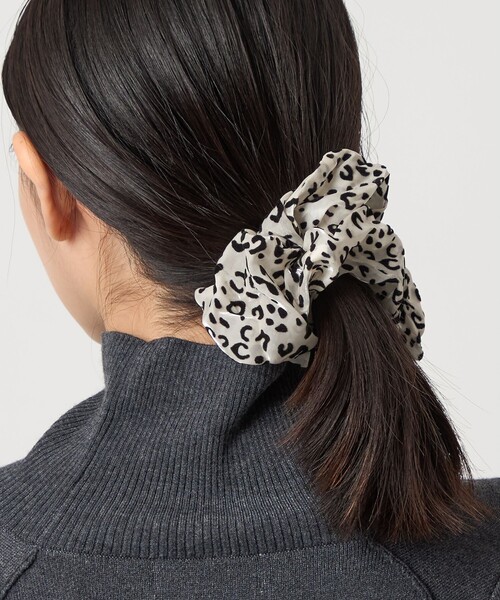 EMMEL REFINES＞EM ミッドシアー レオパード シュシュ（シュシュ