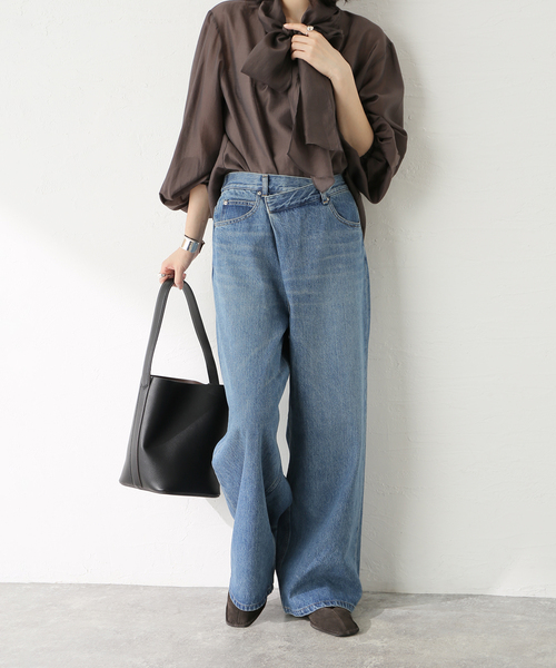 journal standard L'essage（ジャーナルスタンダードレサージュ）の「12OZデニム5ポケットギャザーパンツ（デニムパンツ・レディース・ブラック/ブルー系その他・38/36）」の22枚目の写真