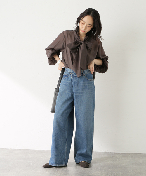 journal standard L'essage（ジャーナルスタンダードレサージュ）の「12OZデニム5ポケットギャザーパンツ（デニムパンツ・レディース・ブラック/ブルー系その他・38/36）」の18枚目の写真