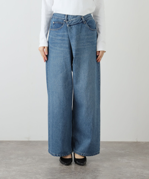 journal standard L'essage（ジャーナルスタンダードレサージュ）の「12OZデニム5ポケットギャザーパンツ（デニムパンツ・レディース・ブラック/ブルー系その他・38/36）」の5枚目の写真