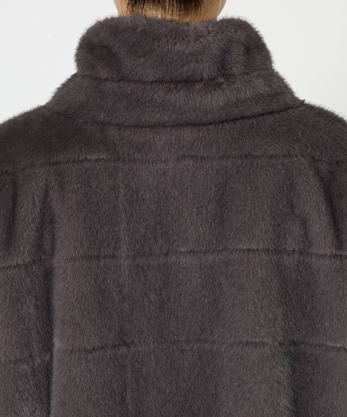 BARNYARDSTORM(バンヤードストーム)の「BARNYARDSTORM / ミンクライクコート(ブルゾン・レディース・ベージュ/チャコール・FREE)」の11枚目の写真