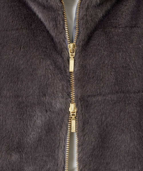 BARNYARDSTORM(バンヤードストーム)の「BARNYARDSTORM / ミンクライクコート(ブルゾン・レディース・ベージュ/チャコール・FREE)」の14枚目の写真
