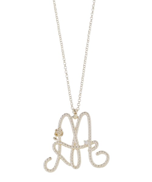 amaca（アマカ）の「花文字ネックレス（ネックレス・レディース・ゴールド・FREE）」の2枚目の写真