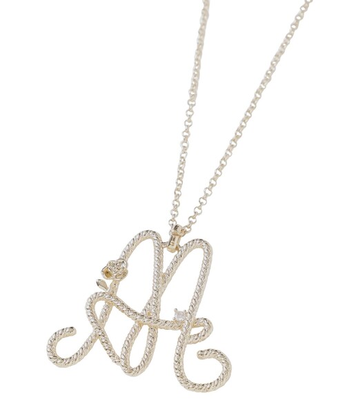 amaca（アマカ）の「花文字ネックレス（ネックレス・レディース・ゴールド・FREE）」の4枚目の写真