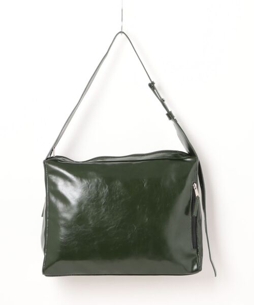 florist（フローリスト）の「【A4収納】 2WAY レザータッチワンショルダーバッグ/ クロスボディバッグ（ショルダーバッグ・レディース・ブラック/グリーン・FREE）」の12枚目の写真