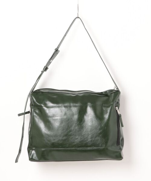 florist（フローリスト）の「【A4収納】 2WAY レザータッチワンショルダーバッグ/ クロスボディバッグ（ショルダーバッグ・レディース・ブラック/グリーン・FREE）」の13枚目の写真