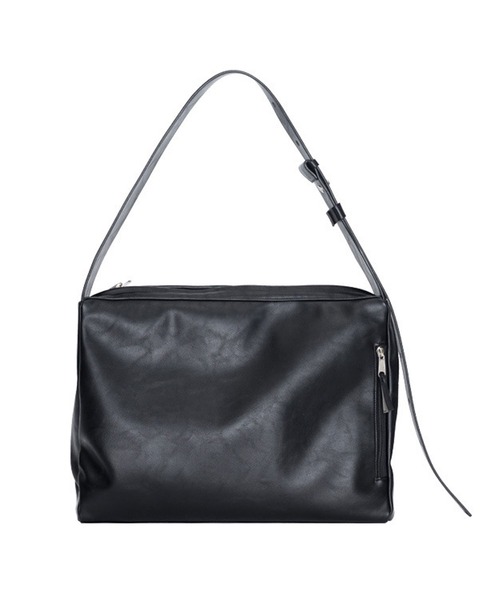 florist（フローリスト）の「【A4収納】 2WAY レザータッチワンショルダーバッグ/ クロスボディバッグ（ショルダーバッグ・レディース・ブラック/グリーン・FREE）」の3枚目の写真