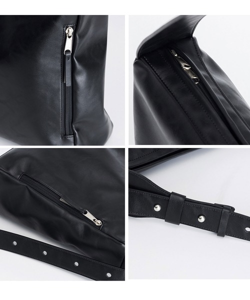 florist（フローリスト）の「【A4収納】 2WAY レザータッチワンショルダーバッグ/ クロスボディバッグ（ショルダーバッグ・レディース・ブラック/グリーン・FREE）」の8枚目の写真