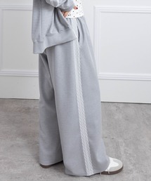 clear | 【低身長用サイズ有】サイドレースライントラックパンツ[着回し力抜群 ガーリー カジュアル]≪AW新作≫(その他パンツ)