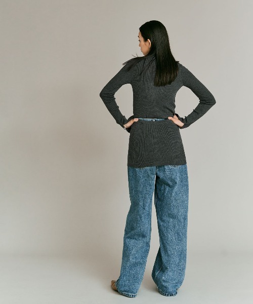 W:Huku(フーク)の「【W:Huku / ウールミックス ライトニット】ビスチェセット アンサンブルトップス / Wool-Blend Lightweight Knit Color-Block Top(ニット/セーター・レディース・ブラック/チャコール/ライトグレー/ブラウン・FREE)」の6枚目の写真