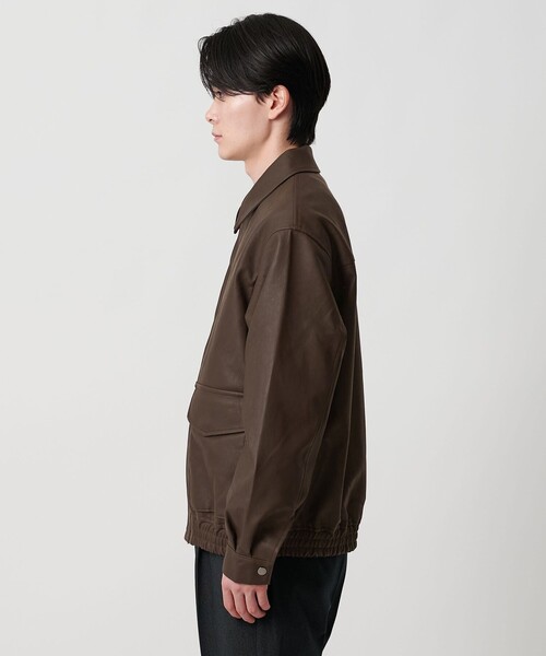 A DAY IN THE LIFE UNITED ARROWS(アデイインザライフユナイテッドアローズ)の「クラック レザーライク ブルゾン<A DAY IN THE LIFE>(ブルゾン・メンズ・ブラック/ダークブラウン・L/M)」の9枚目の写真