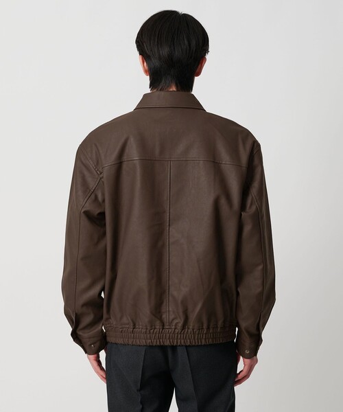 A DAY IN THE LIFE UNITED ARROWS(アデイインザライフユナイテッドアローズ)の「クラック レザーライク ブルゾン<A DAY IN THE LIFE>(ブルゾン・メンズ・ブラック/ダークブラウン・L/M)」の10枚目の写真