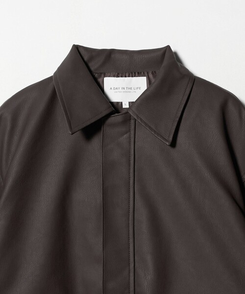 A DAY IN THE LIFE UNITED ARROWS(アデイインザライフユナイテッドアローズ)の「クラック レザーライク ブルゾン<A DAY IN THE LIFE>(ブルゾン・メンズ・ブラック/ダークブラウン・L/M)」の13枚目の写真