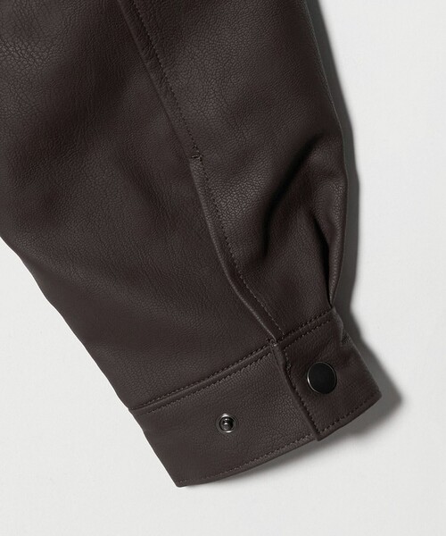 A DAY IN THE LIFE UNITED ARROWS(アデイインザライフユナイテッドアローズ)の「クラック レザーライク ブルゾン<A DAY IN THE LIFE>(ブルゾン・メンズ・ブラック/ダークブラウン・L/M)」の14枚目の写真