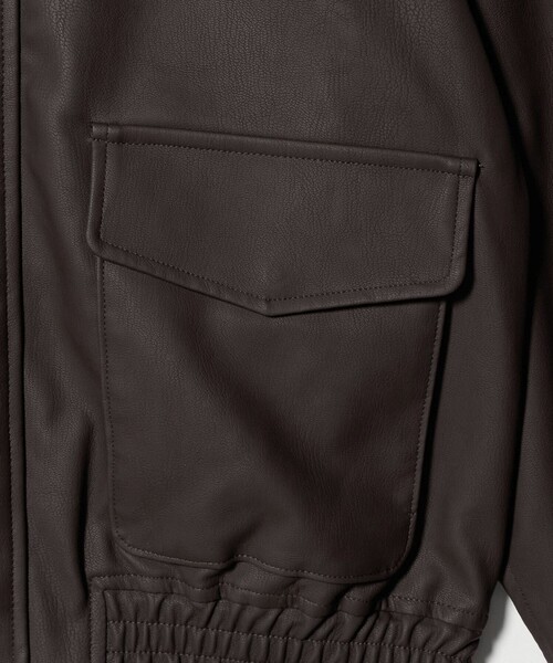 A DAY IN THE LIFE UNITED ARROWS(アデイインザライフユナイテッドアローズ)の「クラック レザーライク ブルゾン<A DAY IN THE LIFE>(ブルゾン・メンズ・ブラック/ダークブラウン・L/M)」の15枚目の写真