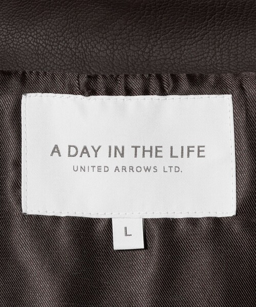A DAY IN THE LIFE UNITED ARROWS(アデイインザライフユナイテッドアローズ)の「クラック レザーライク ブルゾン<A DAY IN THE LIFE>(ブルゾン・メンズ・ブラック/ダークブラウン・L/M)」の22枚目の写真