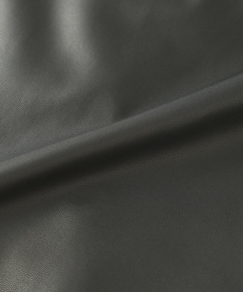 A/C DESIGN BY ALPHA CUBIC(エーシーデザインバイアルファキュービック)の「フェイクレザーロングスカート【撥水・ウエストゴム仕様】(スカート・レディース・ブラック・61/64/67)」の16枚目の写真