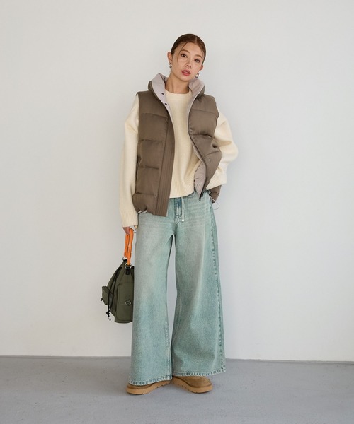 BAYFLOW(ベイフロー)の「ベルテッドバギーデニム(デニムパンツ・レディース・インディゴブルー/サックスブルー・SMALL/MEDIUM)」の14枚目の写真