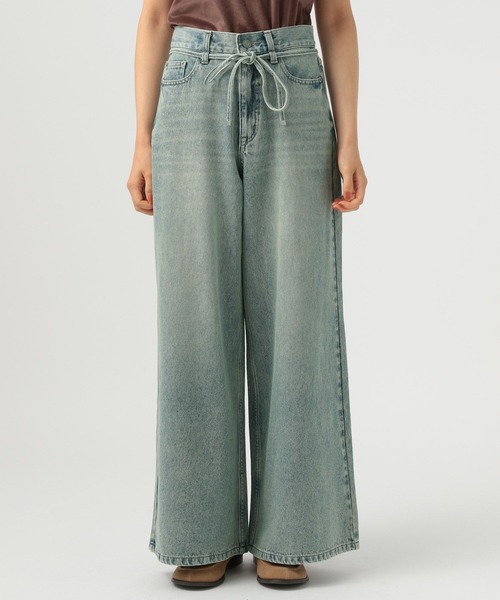 BAYFLOW(ベイフロー)の「ベルテッドバギーデニム(デニムパンツ・レディース・インディゴブルー/サックスブルー・SMALL/MEDIUM)」の16枚目の写真
