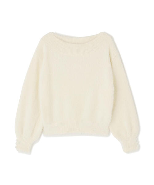 PROPORTION BODY DRESSING（プロポーションボディドレッシング）の「ミニシャギーオフショルニット / 1215270128（ニット/セーター・レディース・ピンク/ネイビー/ベージュ/ホワイト系その他・SMALL/MEDIUM）」の6枚目の写真