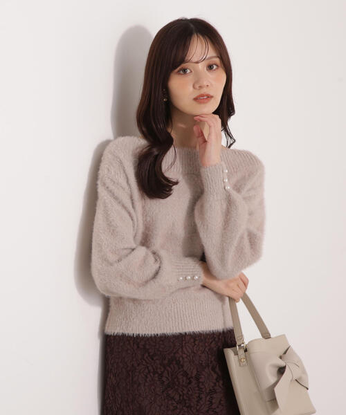 PROPORTION BODY DRESSING（プロポーションボディドレッシング）の「ミニシャギーオフショルニット / 1215270128（ニット/セーター・レディース・ピンク/ネイビー/ベージュ/ホワイト系その他・SMALL/MEDIUM）」の22枚目の写真