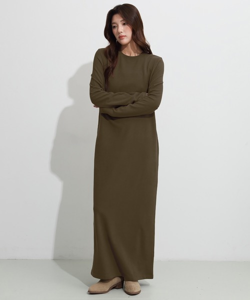 選べる着丈】裏起毛 マキシワンピース（ワンピース）｜by LEGNA