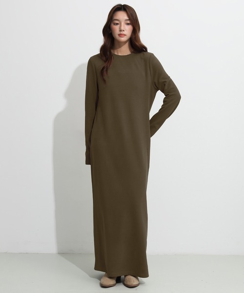 選べる着丈】裏起毛 マキシワンピース（ワンピース）｜by LEGNA