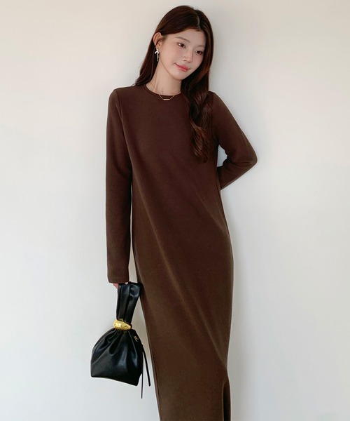 選べる着丈】裏起毛 マキシワンピース（ワンピース）｜by LEGNA