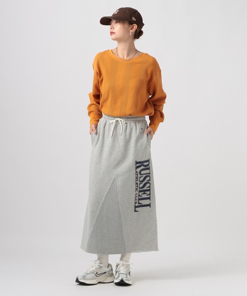 Russell Athletic（ラッセルアスレティック）の「【RUSSELL ATHLETIC (ラッセルアスレティック）】裏起毛スウェットスカート（スカート・レディース・オフホワイト/グレー・FREE）」の17枚目の写真