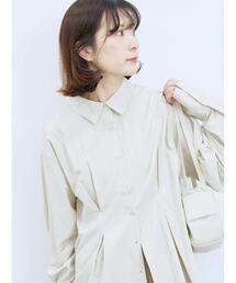 ◎マットサテンタックシャツ