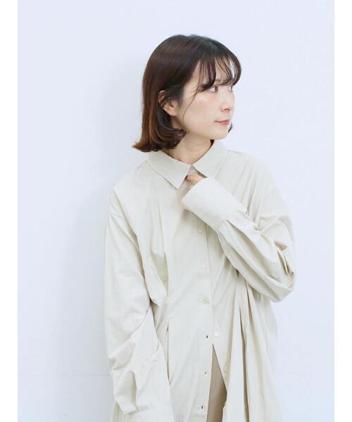 Samansa Mos2 blue(サマンサモスモスブルー)の「◎マットサテンタックシャツ(シャツ/ブラウス・レディース・チャコールグレー/ブラウン/ベージュ・F)」の20枚目の写真