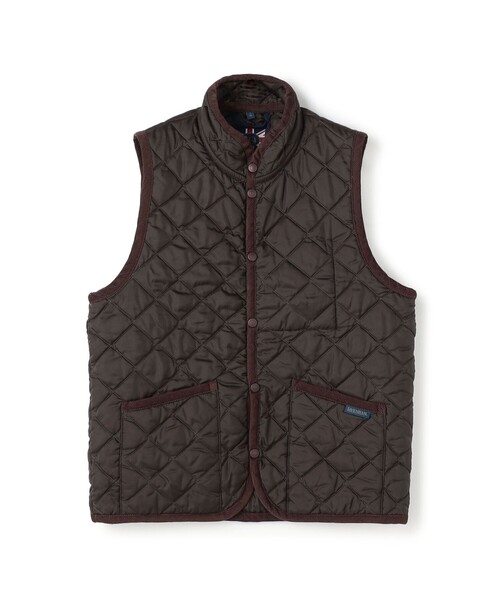 h　新品未使用　chimala キルティングベスト stanley blacker】中綿キルティングベスト/ブラウン（335600-55_S