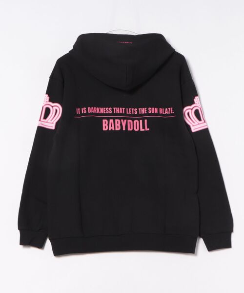 BABYDOLL(ベビードール)の「親子お揃い BIGネオンクラウンパーカー 1184A(パーカー・レディース・ブラック/グリーン系その他7・S/M/L/XL)」の3枚目の写真