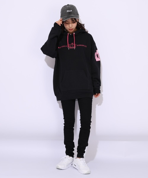 BABYDOLL(ベビードール)の「親子お揃い BIGネオンクラウンパーカー 1184A(パーカー・レディース・ブラック/グリーン系その他7・S/M/L/XL)」の6枚目の写真