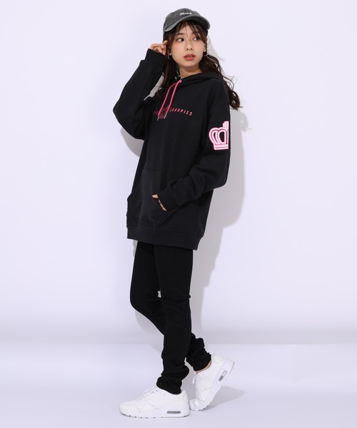 BABYDOLL(ベビードール)の「親子お揃い BIGネオンクラウンパーカー 1184A(パーカー・レディース・ブラック/グリーン系その他7・S/M/L/XL)」の10枚目の写真
