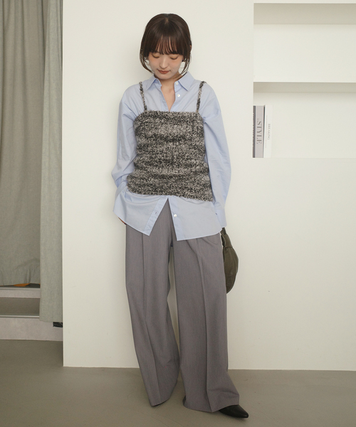 crinkle crinkle crinkle（クリンクルクリンクルクリンクル）の「crinkle crinkle crinkle mohair mix knit bustier CC-4028（ニット/セーター・レディース・チャコールグレー・FREE）」の2枚目の写真