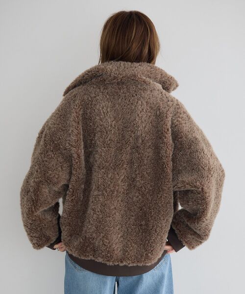 Editt by YECCA VECCA レオパード　フェイクファーブルゾン イェッカ ヴェッカ YECCA VECCA フェイクファーブルゾン （レオパード